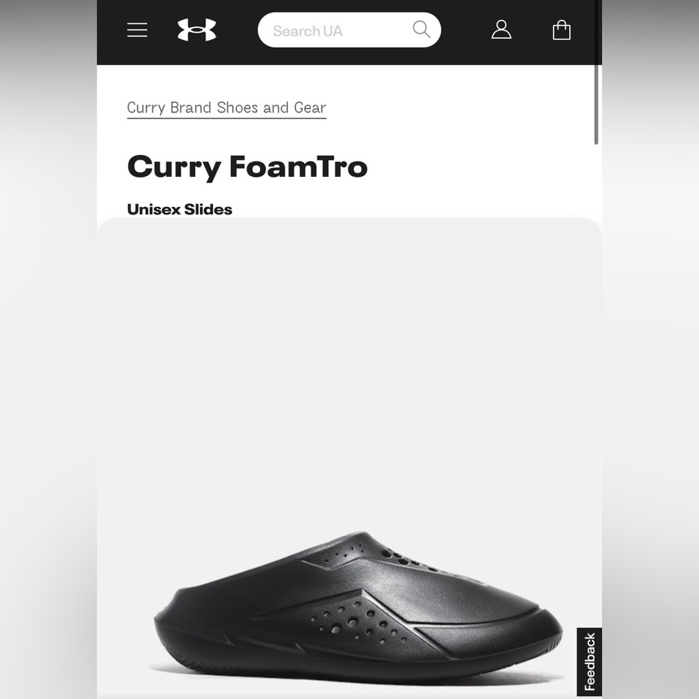 Under Armour Black FoamTro Slides